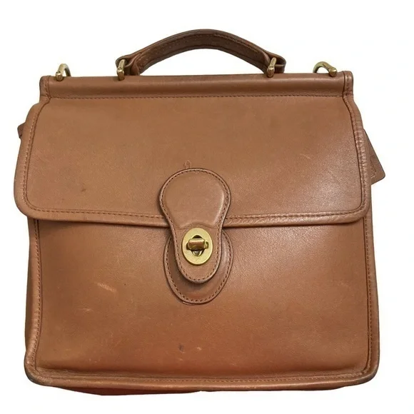 Coach vintage English tan leather reissue Willis bag 0 9927 - Picture 1 of 14